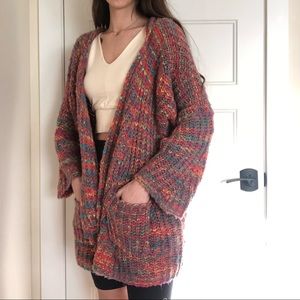 UNIF colorful cardigan (with hood)